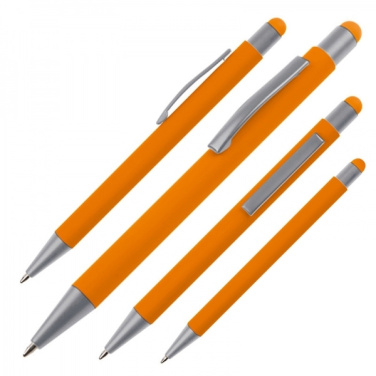 Logo trade promotional giveaways picture of: Metal ballpen touch pen soft touch SALT LAKE CITY