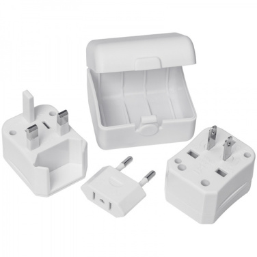 Logo trade promotional merchandise photo of: Travel adapter PERU