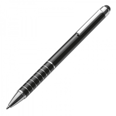 Logo trade promotional gift photo of: Metal ballpen with touch pen LUEBO