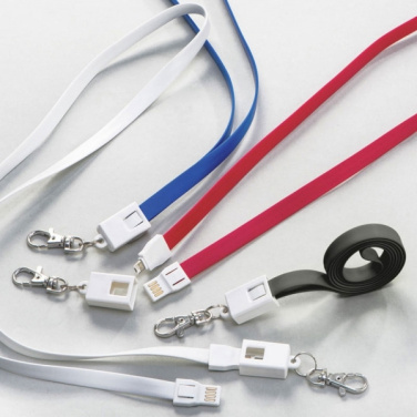 Logotrade promotional product picture of: Lanyard with usb cable LE PORT