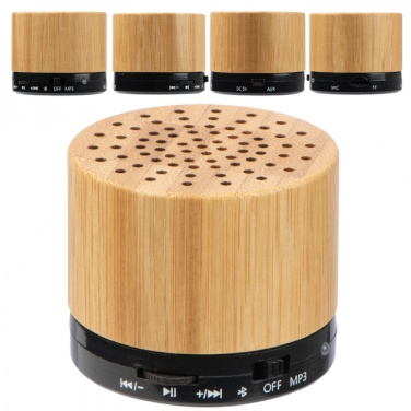 Logotrade promotional products photo of: Bamboo bluetooth speaker FLEEDWOOD