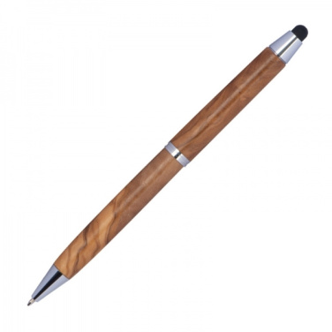 Logotrade promotional giveaway picture of: Wooden ballpen with touch function ERFURT