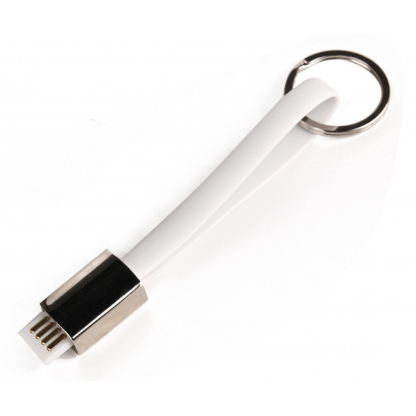 Logo trade promotional gifts picture of: Data transfer cable and keyring