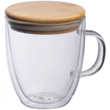 Logotrade promotional merchandise photo of: Double-walled glass cup GERTHE 350 ml