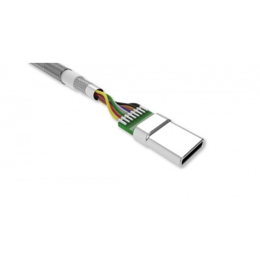 Logotrade business gift image of: Nylon data transfer cable LK30 Type - C Quick Charge 3.0