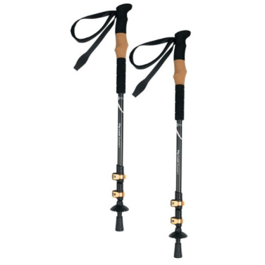 Logo trade promotional giveaway photo of: Trekking poles DENALI Schwarzwolf