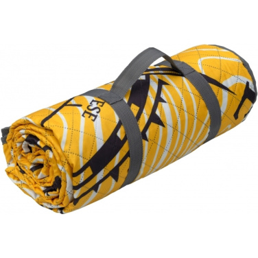Logotrade promotional merchandise photo of: Foldable picnic blanket ALVERNIA Schwarzwolf