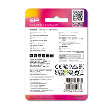Logotrade promotional merchandise image of: PENDRIVE SILICON POWER B32 3.2