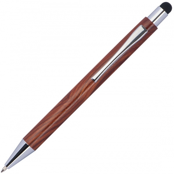 Logo trade business gifts image of: Wooden ballpen BILZEN