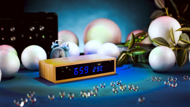 Logo trade corporate gifts image of: Desk clock TRONDHEIM