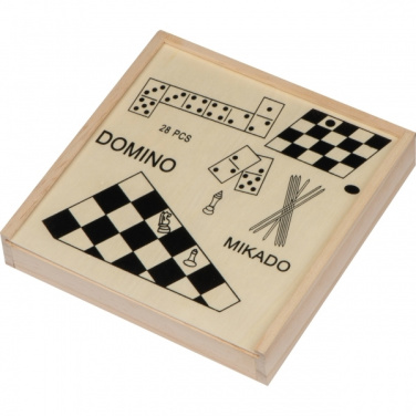 Logo trade promotional giveaways image of: Wooden game collection RIGA
