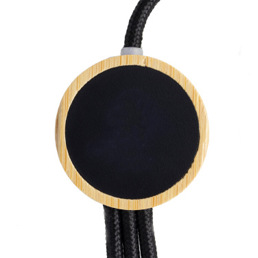 Logotrade promotional giveaway picture of: 3-in-1 cable with elighted logo in a wooden casing, LH-ZMU06