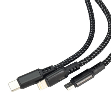 Logo trade promotional gifts picture of: 3 in 1 cable with elighted logo Pierre Cardin