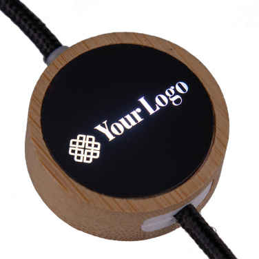Logotrade advertising product picture of: 4in1 long wooden cable with elighted logo for engraving
