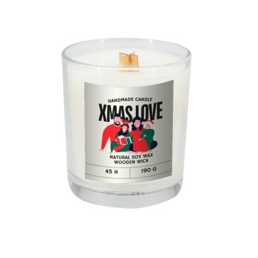 Logotrade promotional products photo of: Soy candle 190g Christmas love