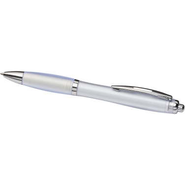 Logo trade promotional merchandise picture of: Curvy ballpoint pen with frosted barrel and grip