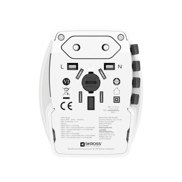 Logotrade business gift image of: SKROSS World Travel Adapter MUV 65W PD with USB C Cable