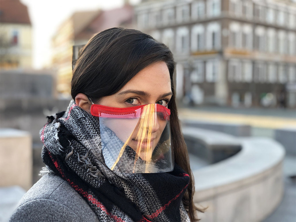 Logo trade corporate gifts picture of: KALIPSO clear face shield-mask for mouth and nose 1447162