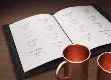 Logo trade promotional gifts image of: Menu cover Ambiente 1643246