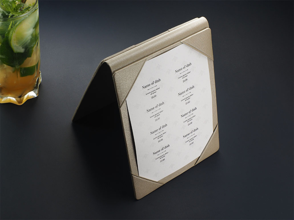 Logo trade advertising products image of: Promo menu 1604280