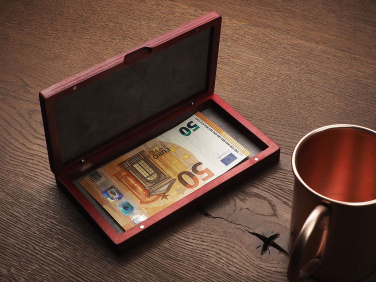 Logotrade promotional item image of: Wooden bill box 1816121