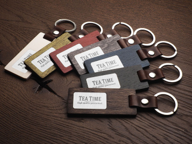 Logo trade promotional giveaways picture of: Wooden keyring 1853121