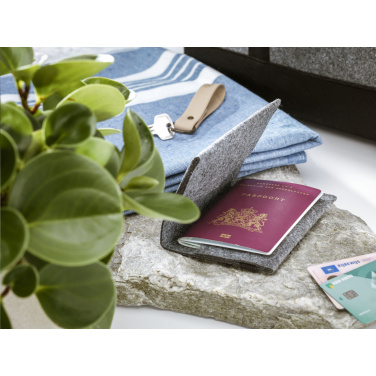 Logo trade corporate gifts image of: Identify GRS RPET Felt passport holder