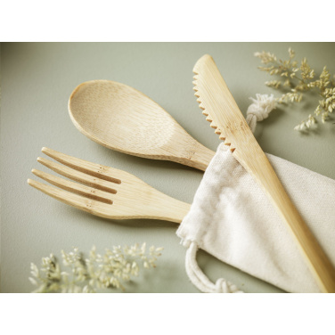Logo trade promotional giveaways picture of: Bambu Cutlery Set
