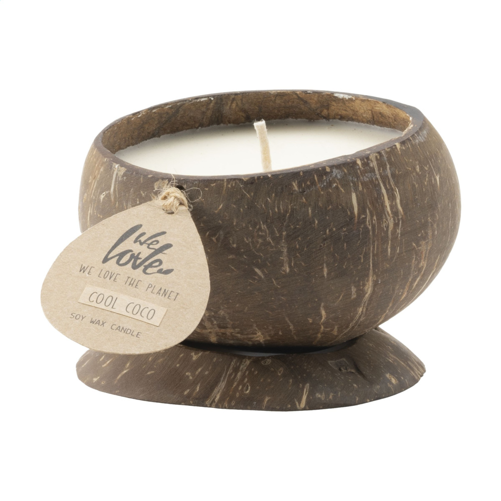 Logo trade promotional item photo of: We Love The Planet Coconut Candle