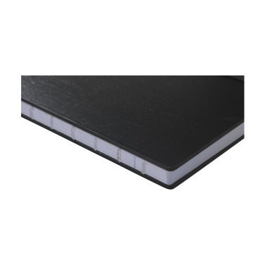 Logotrade promotional merchandise photo of: Bamboo Journal Naked Spine Paper Notebook Black A5