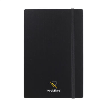 Logotrade promotional item image of: Bamboo Journal Naked Spine Paper Notebook Black A5