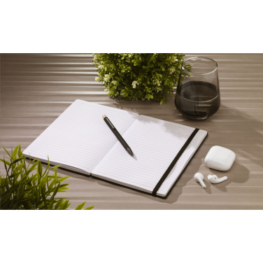 Logotrade promotional items photo of: Bamboo Journal Naked Spine Paper Notebook Black A5