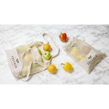 Logo trade promotional items image of: Natura Organic Mesh Shopper (180 g/m²) shopping bag