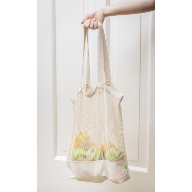 Logotrade promotional giveaway image of: Natura Organic Mesh Shopper (180 g/m²) shopping bag