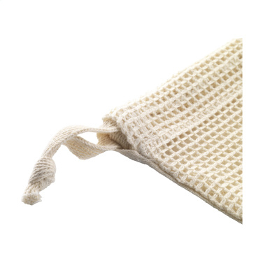 Logo trade corporate gifts image of: Natura Organic GOTS Mesh Bag (120 g/m²) fruit bag