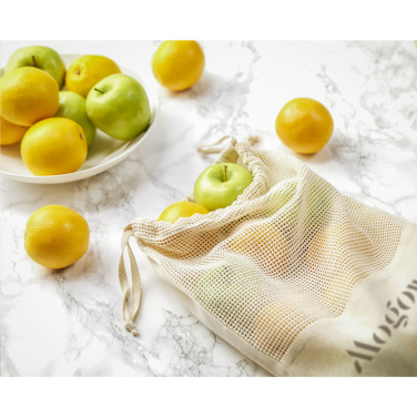 Logo trade promotional gifts picture of: Natura Organic GOTS Mesh Bag (120 g/m²) fruit bag