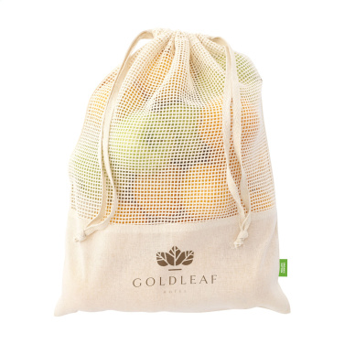 Logotrade promotional giveaway image of: Natura Organic GOTS Mesh Bag (120 g/m²) fruit bag