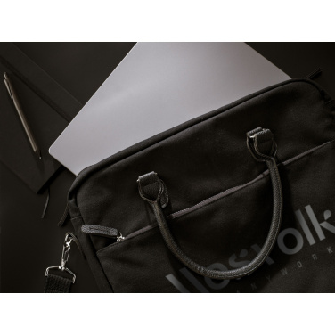 Logo trade promotional gifts picture of: Denver Recycled Canvas 15.6-inch laptop bag