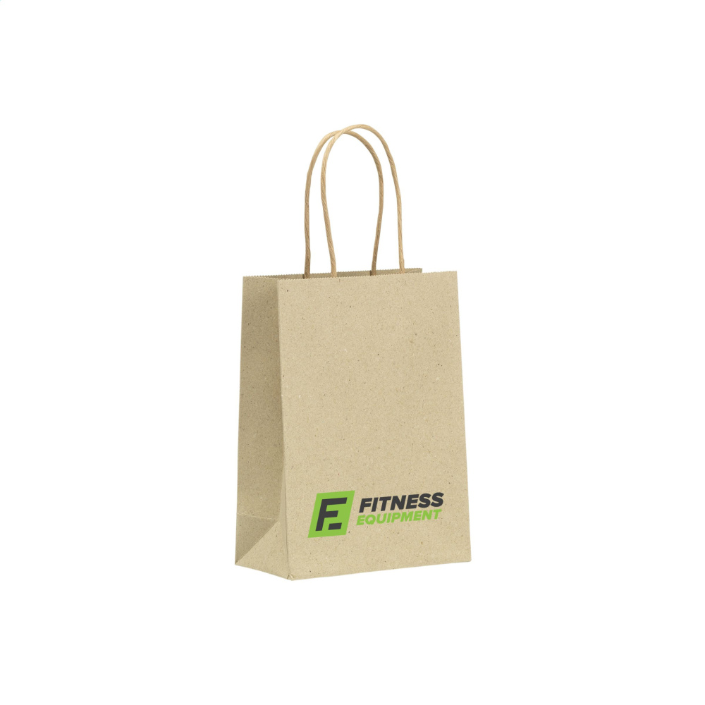 Logotrade promotional product picture of: Leaf It Bag recycled grass paper (120 g/m²) S