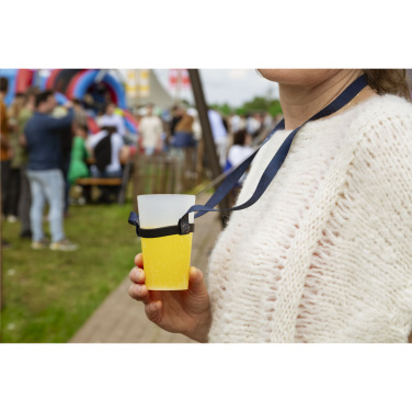 Logotrade business gift image of: Lanyard Sublimation RPET 1.5 cm with Cup holder