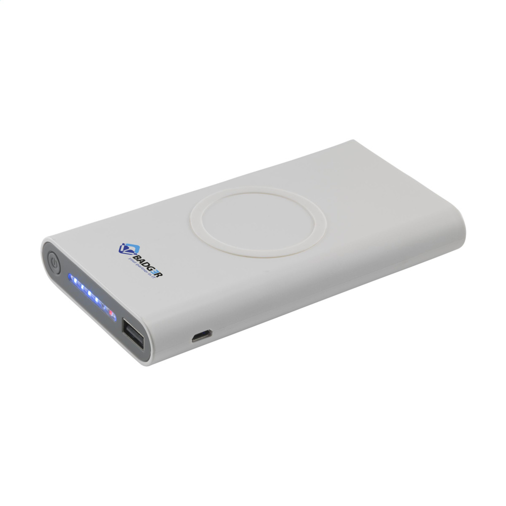 Logo trade corporate gifts image of: Wireless Powerbank 8000 C wireless charger