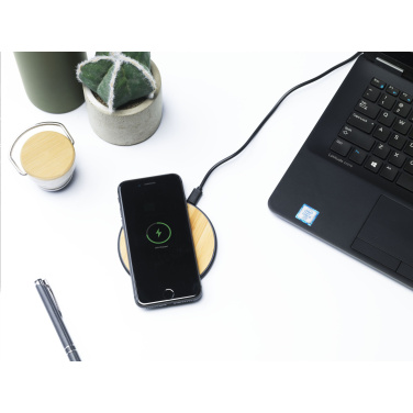 Logotrade business gifts photo of: Bamboo 10W Wireless Charger wireless fast charger