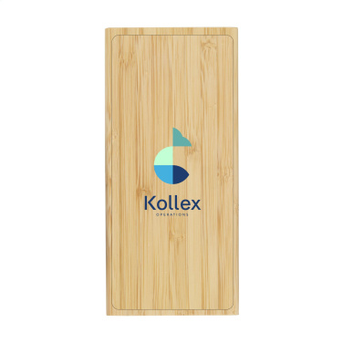 Logo trade advertising products image of: Bamboo 8000 Wireless Powerbank wireless charger