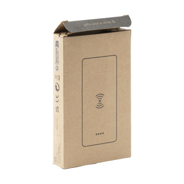 Logo trade promotional giveaways picture of: Bamboo 8000 Wireless Powerbank wireless charger