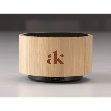 Logo trade promotional product photo of: Wave Bamboo Wireless Speaker