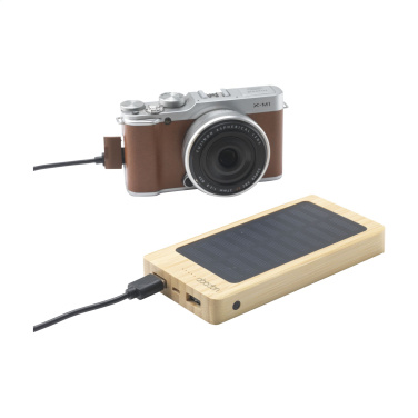 Logotrade corporate gift picture of: Solar Powerbank 8000+ Wireless Charger