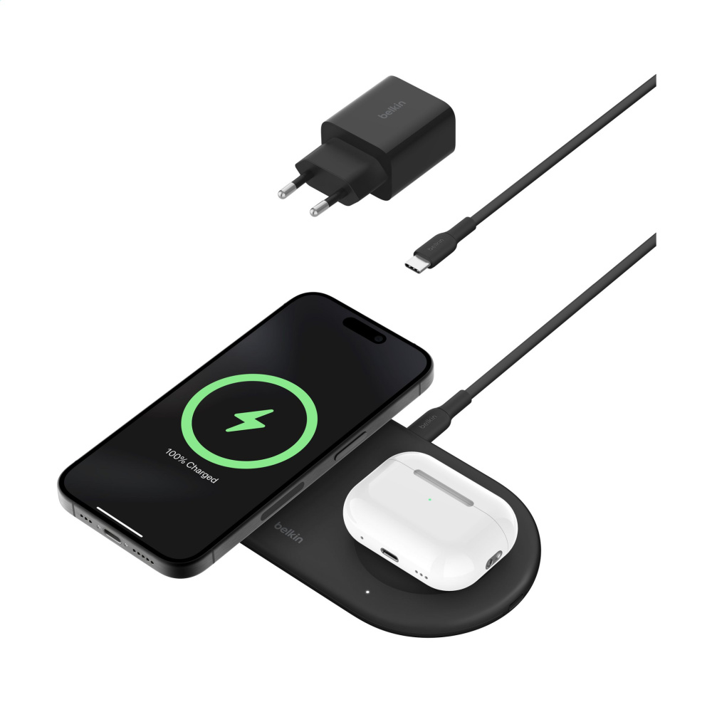 Logo trade promotional merchandise picture of: Belkin BoostCharge Pro 2-in-1 Pad