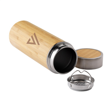 Logo trade advertising product photo of: Osaka 360 ml bamboo thermo bottle/thermo cup