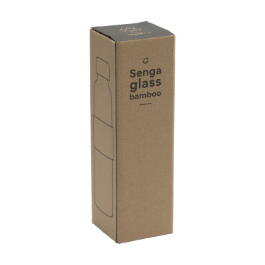 Logo trade advertising products picture of: Senga Glass Bamboo 500 ml drinking bottle