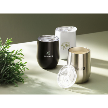 Logo trade advertising product photo of: Huevo RCS Recycled Steel Cup 350 ml thermo cup